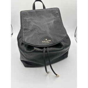 KATE SPADE Mulberry Street Small Breezy Black Pebbled Leather Backpack Purse